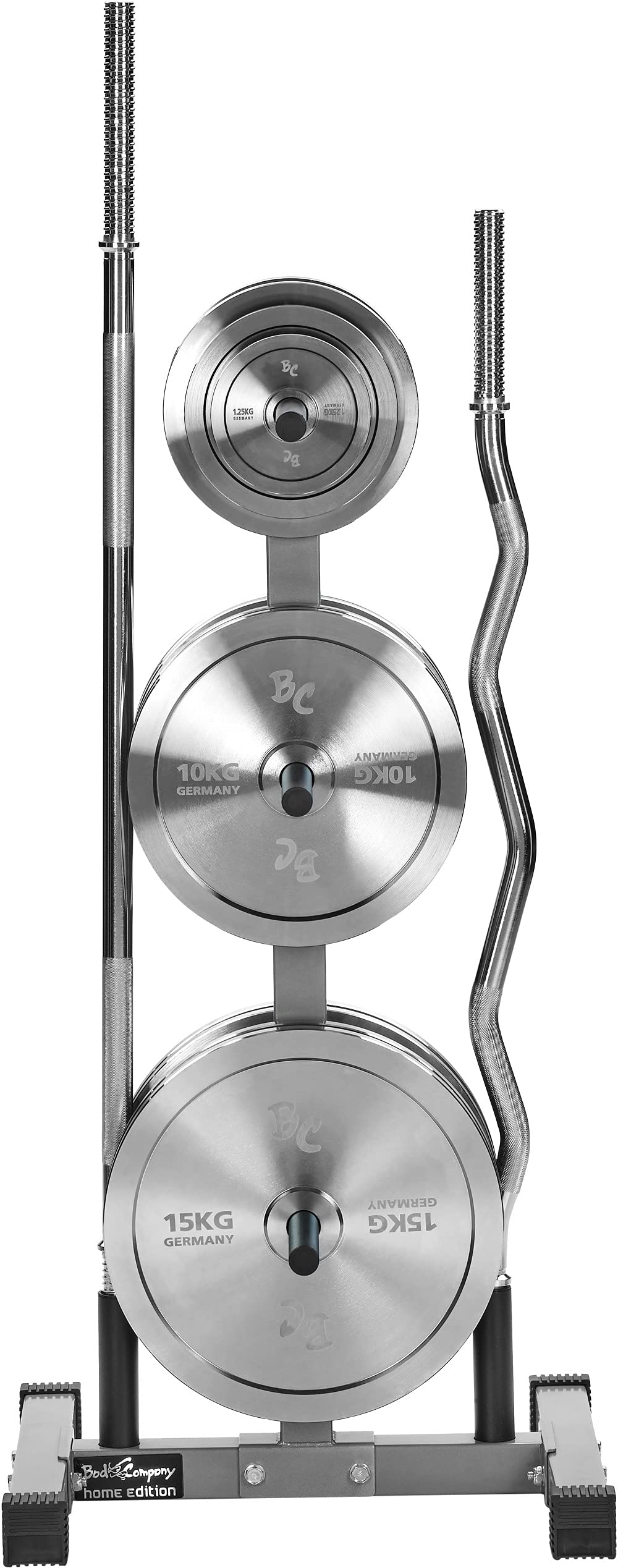 Bad Company BCA-98 - Soporte para discos de pesas con 6 soportes para discos de pesas de 30/31 mm (6 soportes para discos de pesas de 30/31 mm, capacidad de carga máxima de 200 kg)