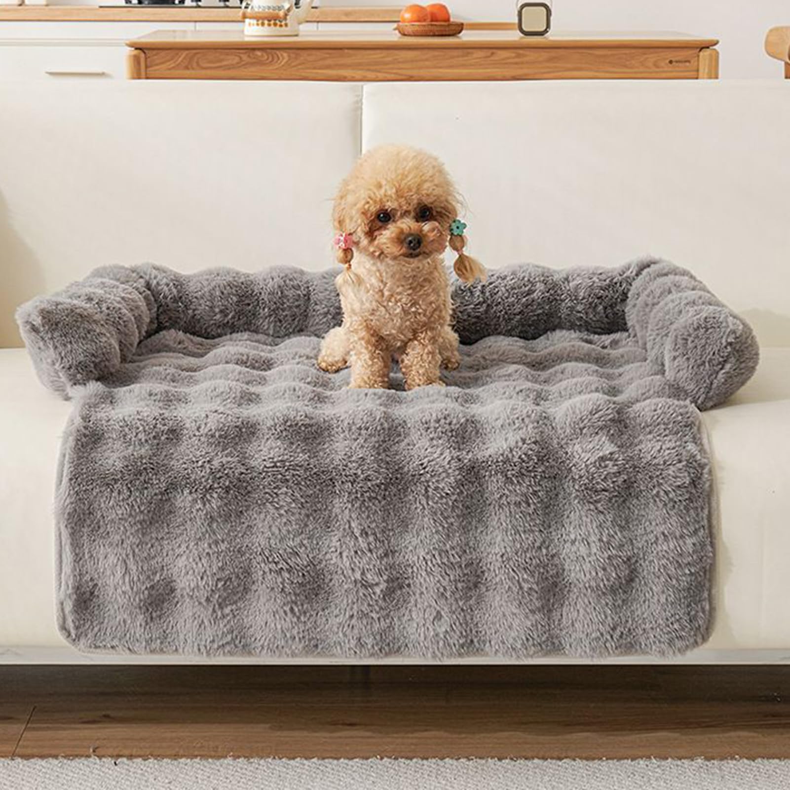 Generico Cuccia per Cani da Divano | Tappetino Copri Divano con Bordo Rialzato - Copertura Calmante per Cani da | per Casa Soggiorno Cucina Camera dei Bambini Appartamento Interno Riposo Quotidiano