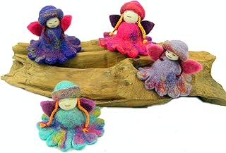 Hand Felted Colorful Flower Fairies - Set of 4 - Global Groove
