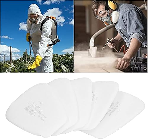 Miniatura 6 de 50 piezas 5N11 Filtro respirador de algodón, filtro de partículas de estructura multicapa de repuesto para 6100 6200 7501 7502 6502 6800 filtro