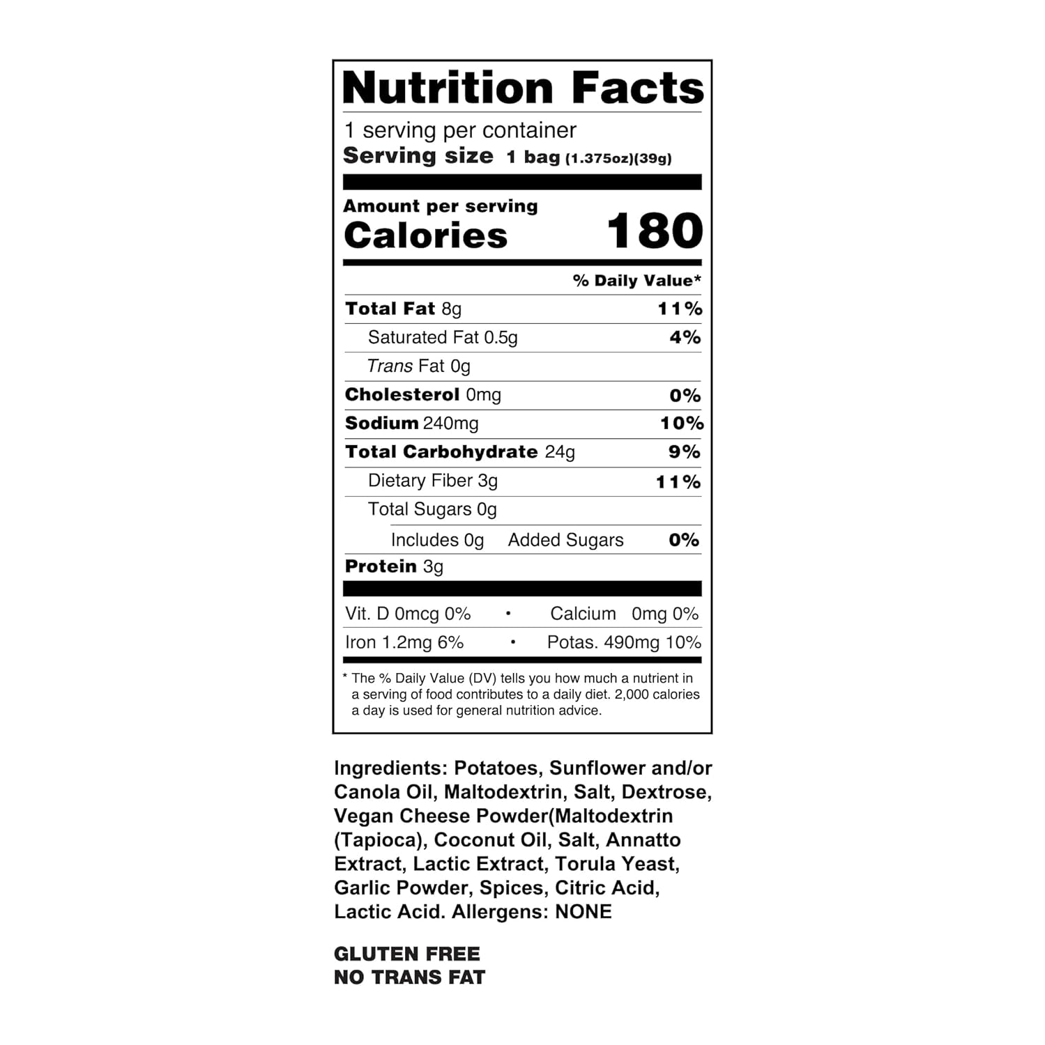 Great Lakes Potato Chip Co. Parmesan Ranch Kettle Cooked Potato Chips, Individual Snack Size Case (Pack of 40, 1.375 Oz. Bags)