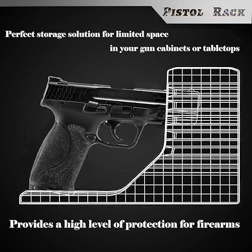Miniatura 4 de Estante protector universal para pistolas, para almacenamiento seguro de armas, soporte para cargador de armas, 1 soporte para pistola y 3 ranuras