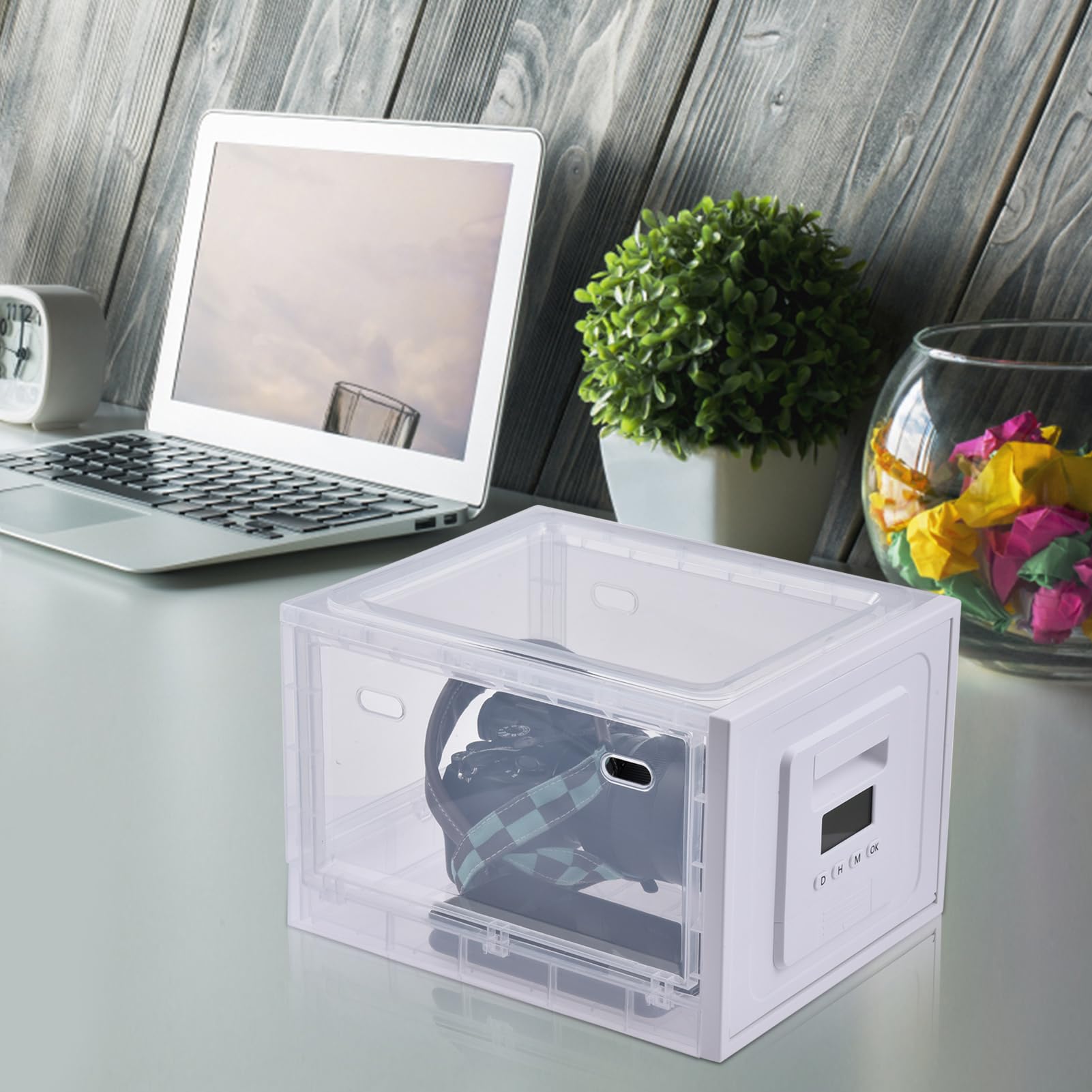 Cassette di blocco per articoli personali - organizzatore di archiviazione | bloccabile | Contenitore sicuro per alimenti per cucine, frigoriferi, medicine, bottiglie di prescrizione per bambini, scatol