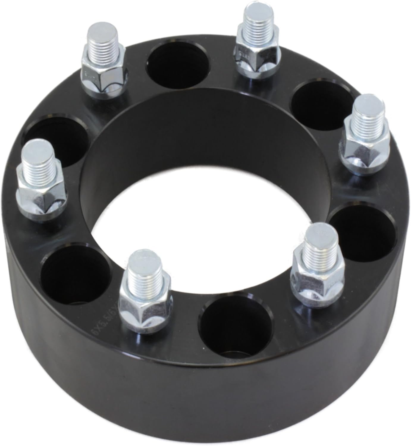 2" 6x5.5 Wheel Spacers - Wider Stance, Increased Clearance, Fits Infiniti Fits Nissan Trucks SUVs - 2 Inch (50mm), 6x139.7, 12x1.25 Studs - Pair of 2 - Black