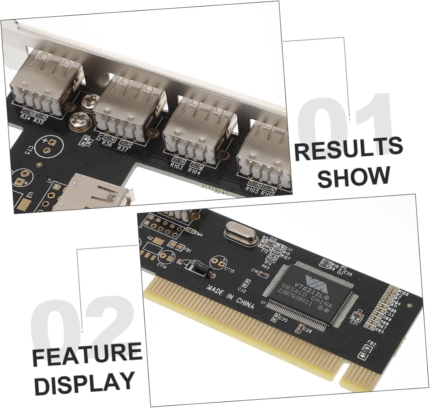 Pci-e USB Extension Card Ports Supports Multiple Devices for Desktops Powered by Motherboard Compatible Printers Hubs Cameras
