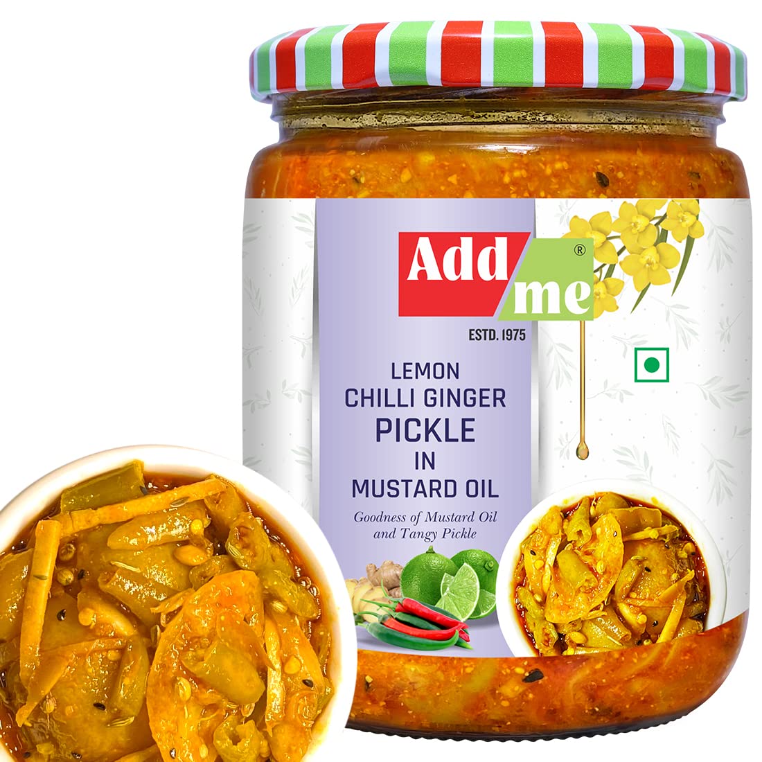 Add me Nimbu Mirchi Adrak ka Mix Achar 500gm, Mix Pickle of Lemon Chilli Ginger in mustard oil Glass Pack (B0B2S3WD65) Amazon Price History, Amazon Price Tracker