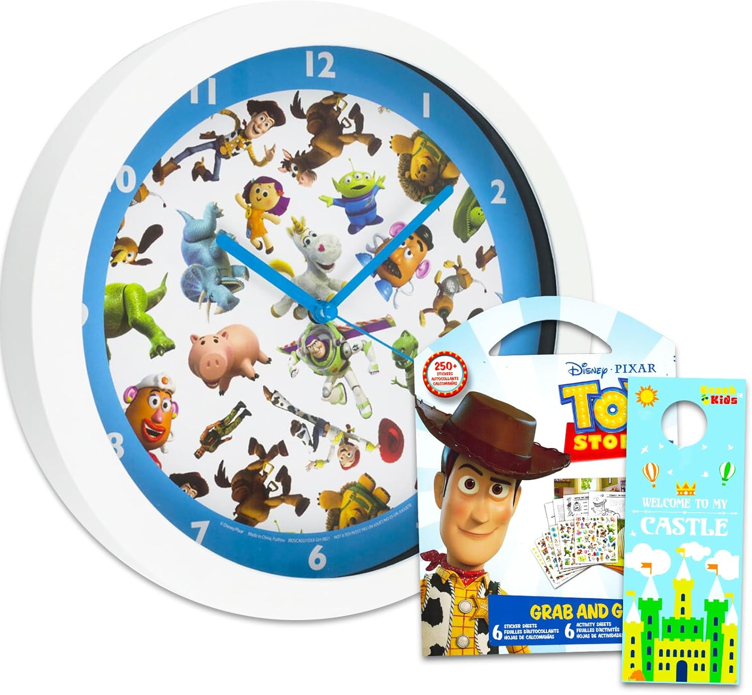 Toy Story Wall Clock for Boys Room Disney Room Decor