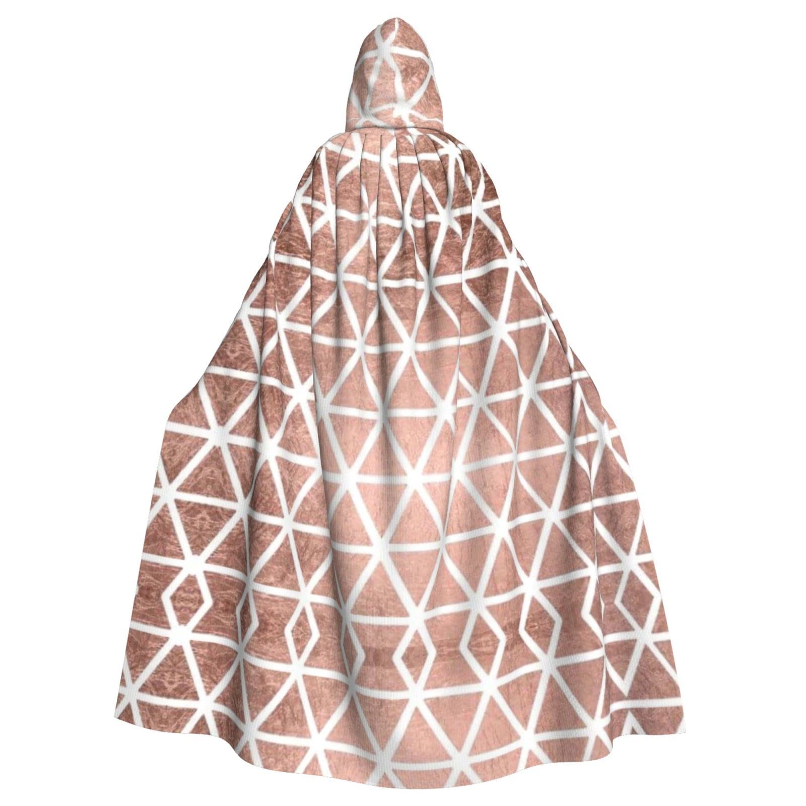 Rose Gold Pattern Backgrounds Unisex Hooded Halloween Cloak Cosplay Halloween Christmas Fancy Dress Costumes For Adults