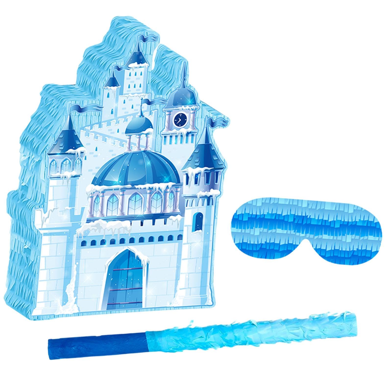 Sharplace Piñata a Tema Invernale con Castello, Attività per Feste con Bastone E Occhio, Articoli per Feste, Decorazioni Natalizie per Eventi di Carnevale