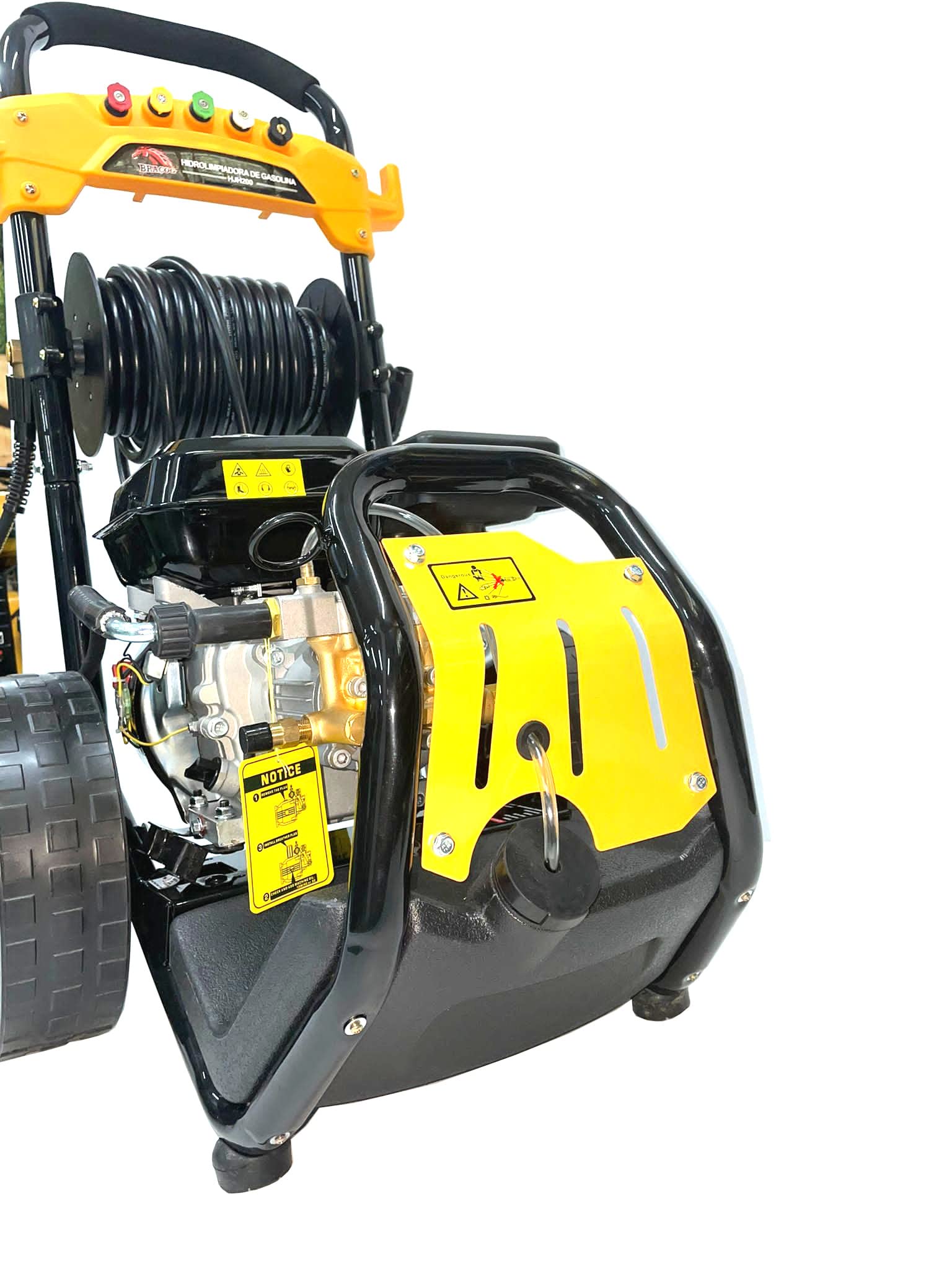 Hidrolimpiadora a Gasolina BRACOG HJH200 Power Series | 7,5 CV, Motor 4 Tiempos 210cc, Presión 207 Bares | Profesional, Silenciosa y Eficiente
