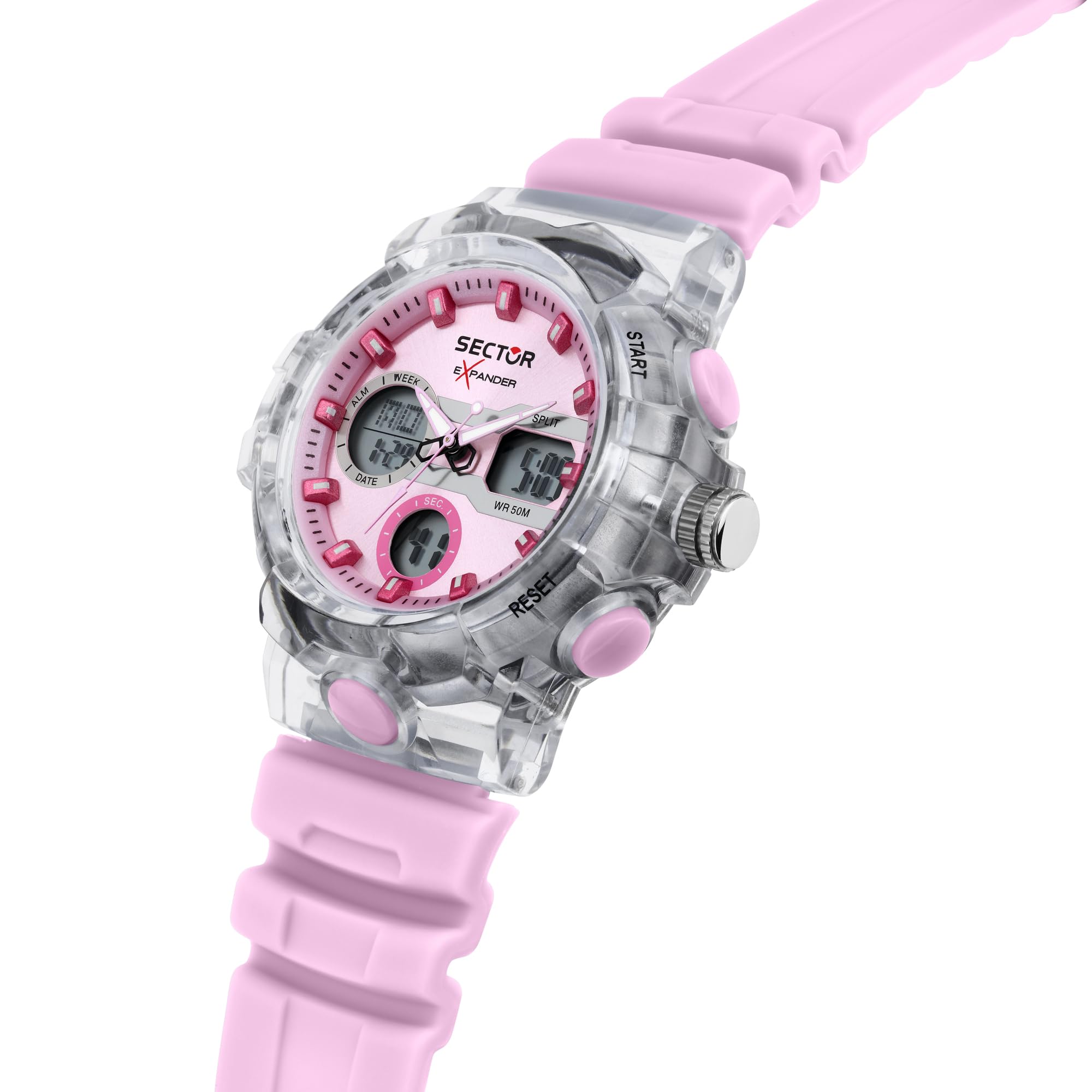 Sector No Limits Orologio Donna, Digitale, Cinturino in Plastica, Cassa 43 mm, Collezione EX-46, Regalo Donna - R3251242501