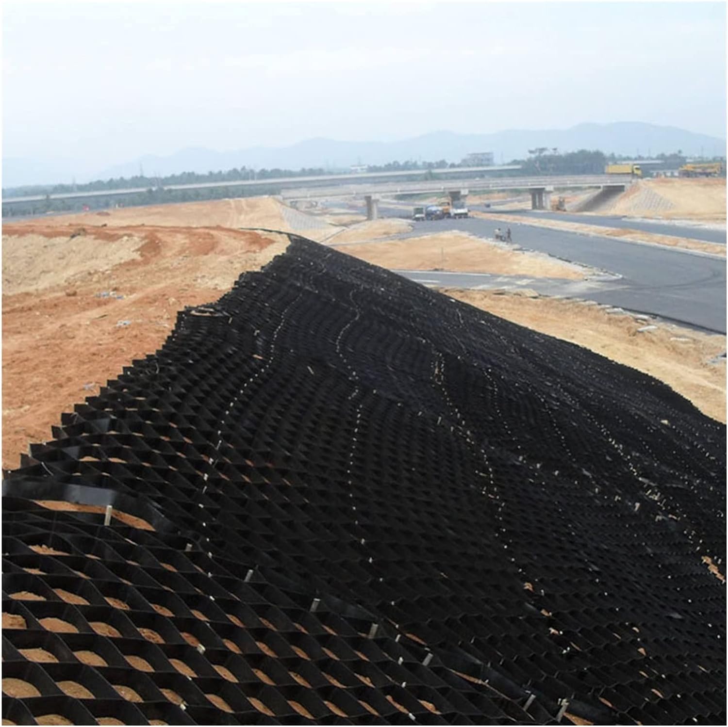 Grille au sol stable en gravier 5cm structure haute performance