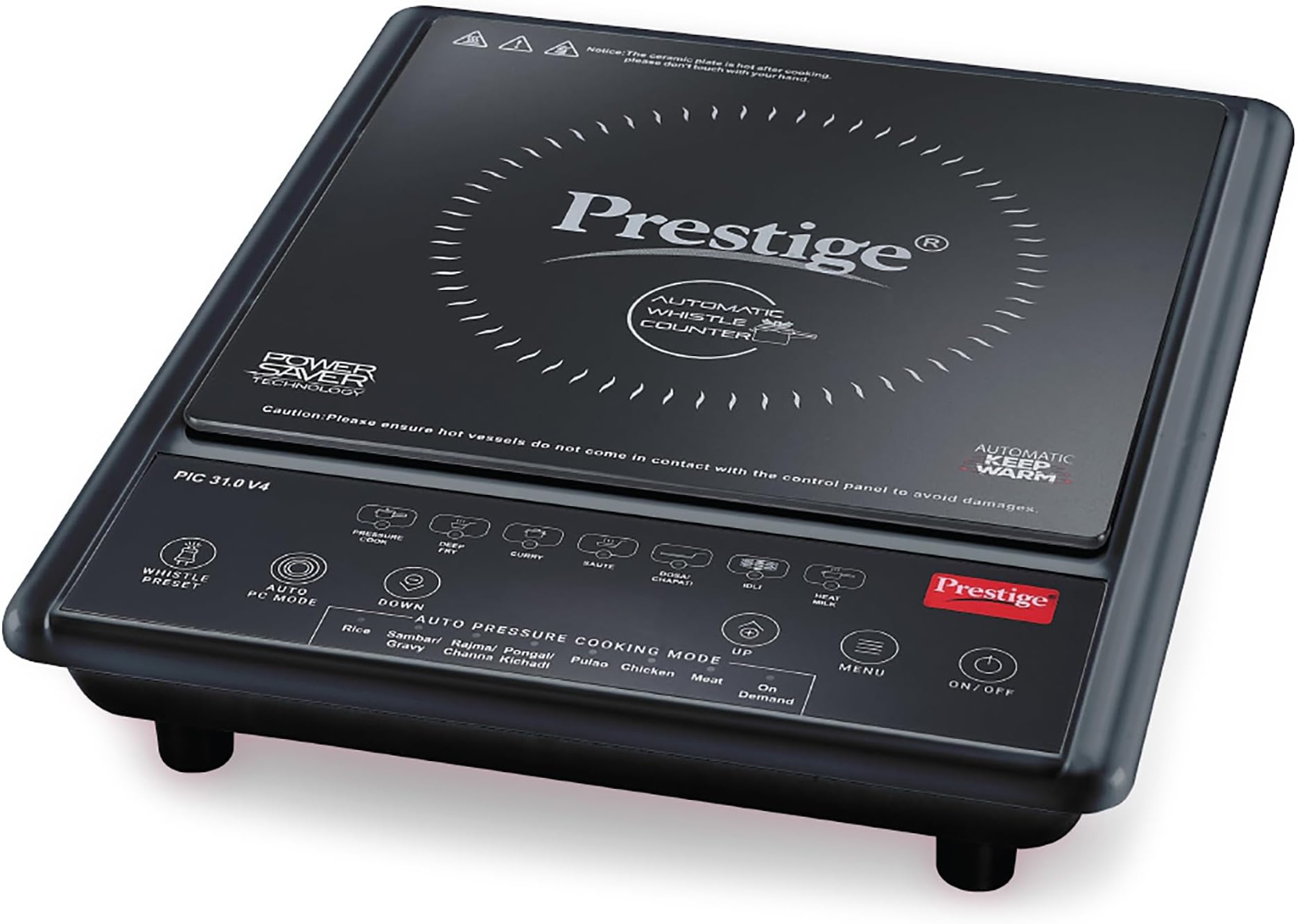 Prestige PIC 31.0 V4 2000W Induction Cook-Top(Black, Automatic Whistle Counter, Power Saving Technology)