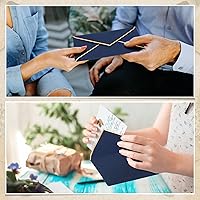 Vista 4 de Teling Paquete de 100 sobres de 5 x 7 para invitaciones A7 V con solapa con borde dorado para despedidas de soltera, bodas, negocios, cumpleaños