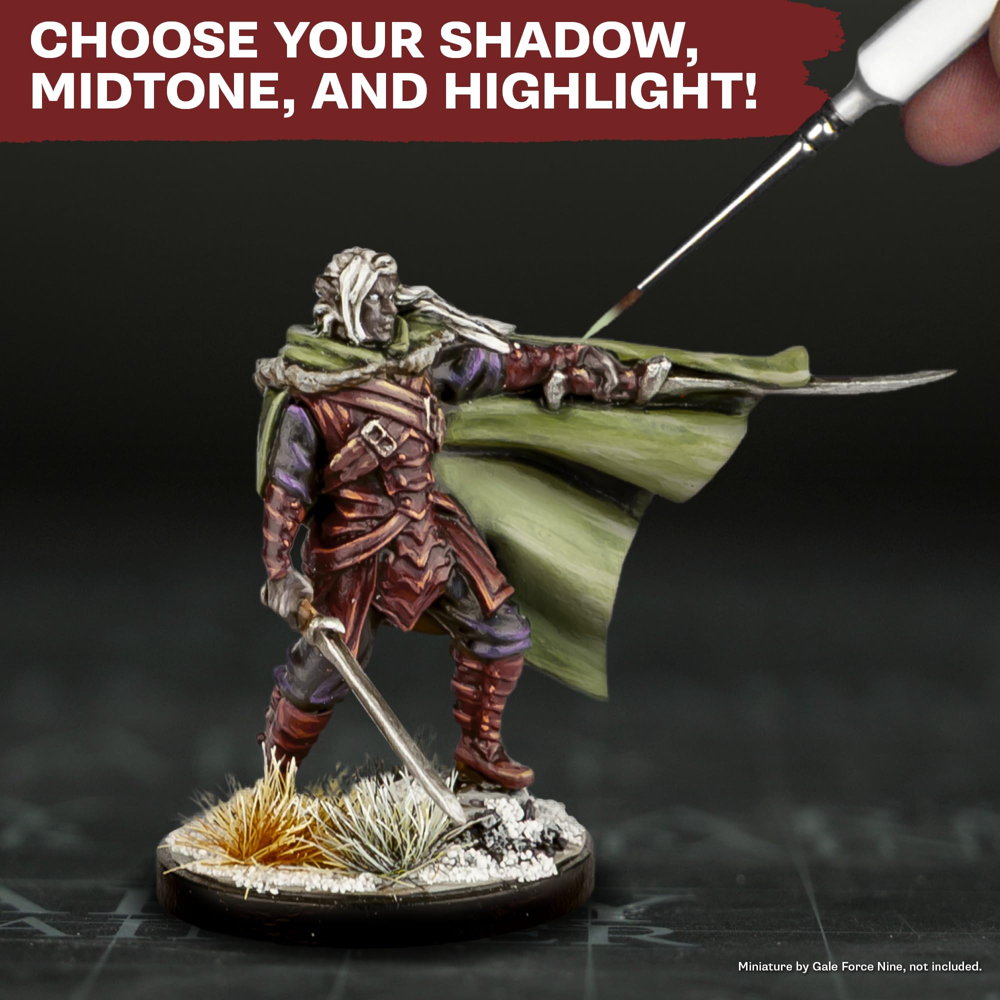 The Army Painter, Warpaints Fanatic Olive Greens flexible Triad Plus +, verde oliva, 7 x 18 ml, vernice per hobby di qualità in miniatura per dungeons and drons (DnD) e Warhammer Miniatures