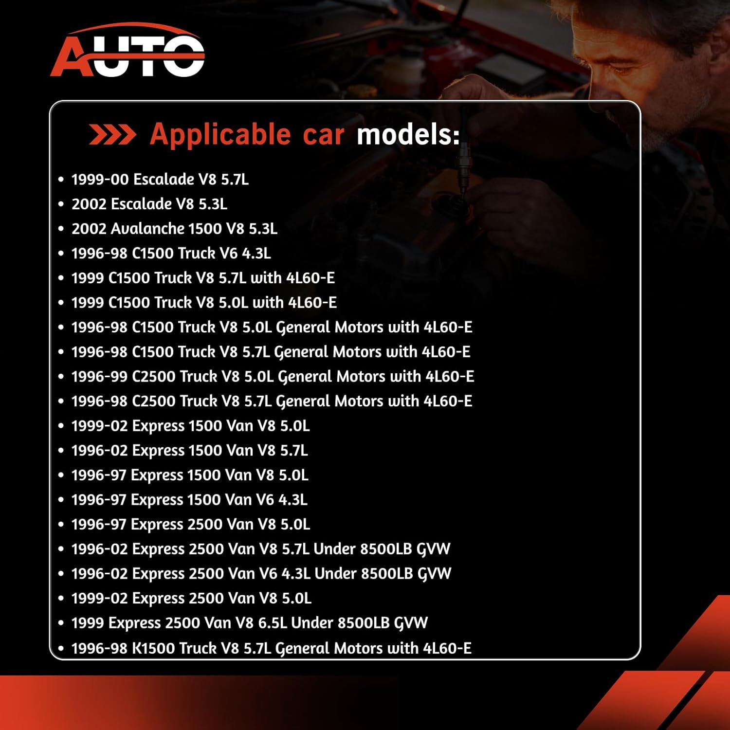 O2 Sensor Upstream and Downstream Oxygen Sensor Compatible with Chevy Suburban Silverado 1500 Tahoe GMC C1500 C2500 K1500 Suburban Yukon XL 1500 Replace 234-4018 234-4102 4 Pack