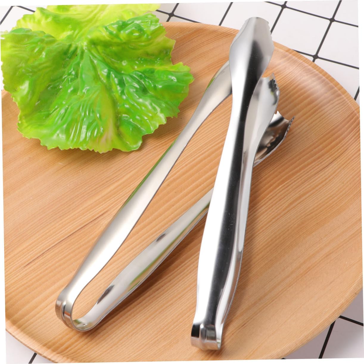 2pcs Ice Tong Sugar Cube Tongs Stainless Steel Ice Cube Clip Multi-use Food Serving Tool