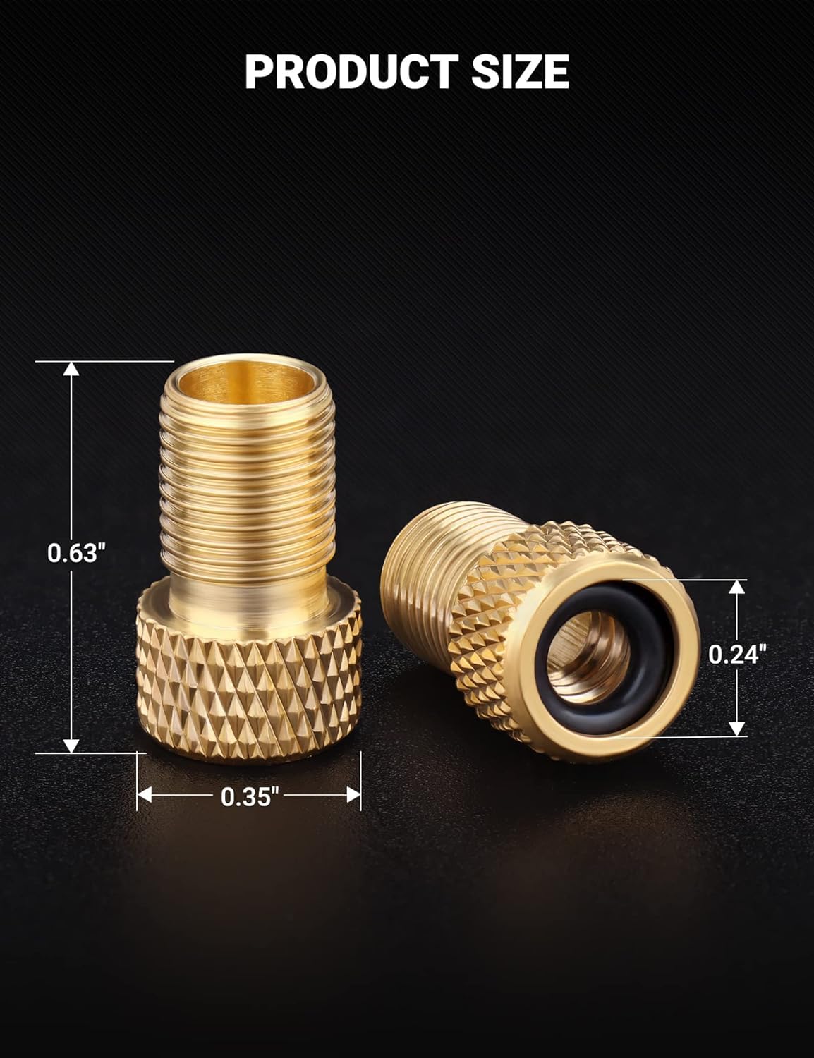 Adapter Do Zaworu Presta Z Mosiądzu, Zamień Zawór Presta Z Roweru W Adapter Zaworu Schradera Do Pompy Opon Ze Standardową Pompą lub Sprężarką Powietrza (4 Sztuki)