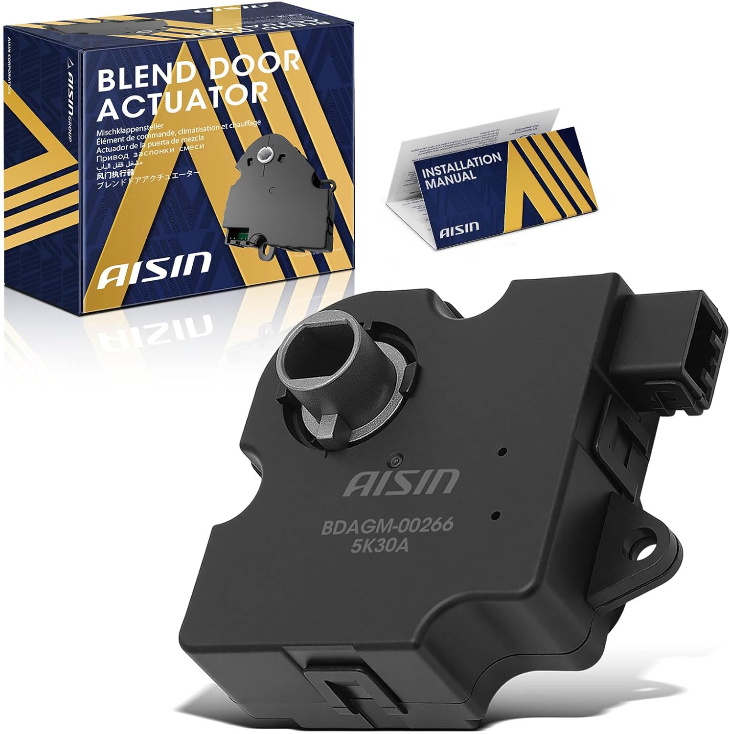 AISIN AFTERMARKET BDAGM-00266 Main HVAC Heater Blend Door Actuator - Compatible with Toyota Tacoma 2005-2023 - Temperature Control Actuator