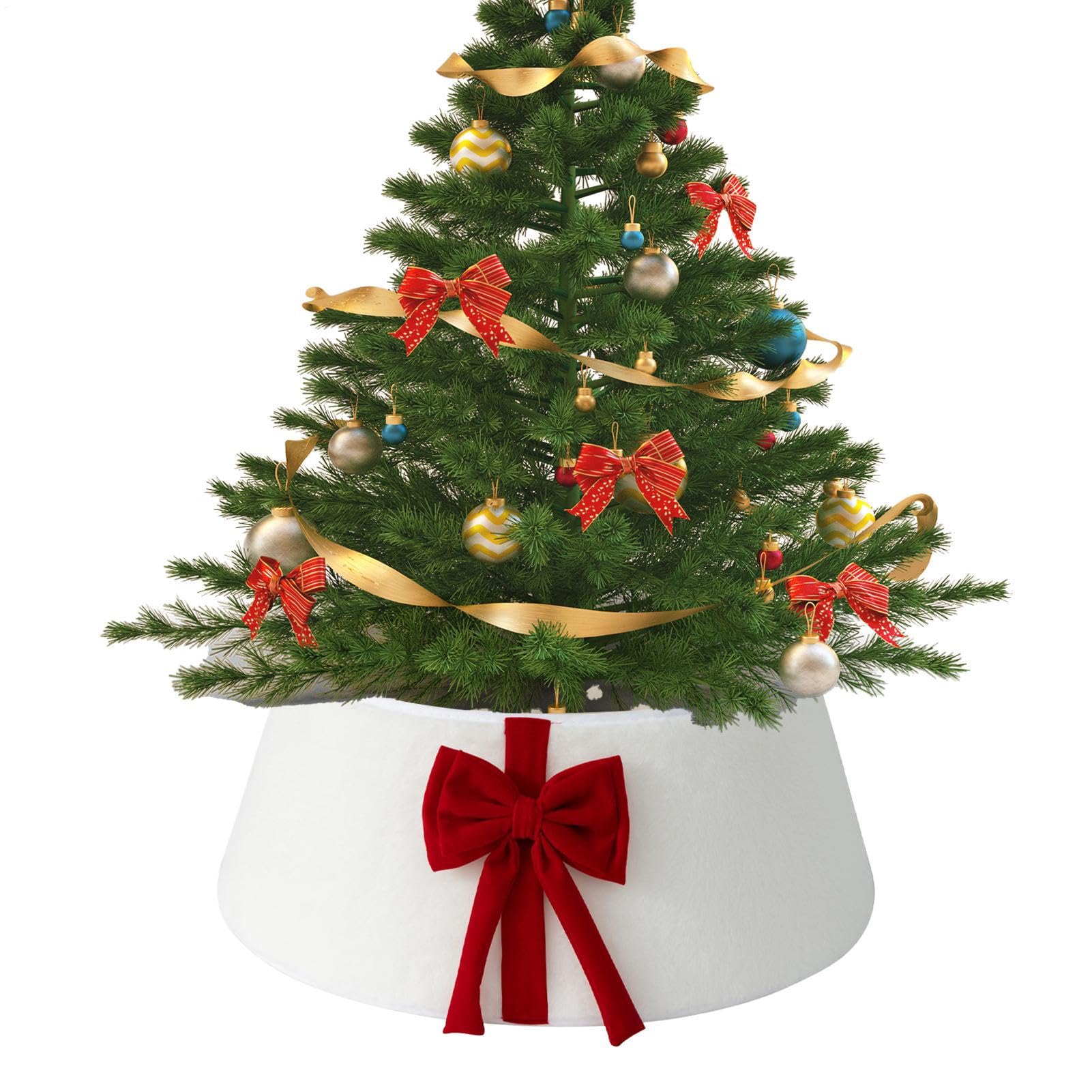 Couvre-base d'arbre de Noël doux pour cacher le pied du sapin et retenir les aiguilles