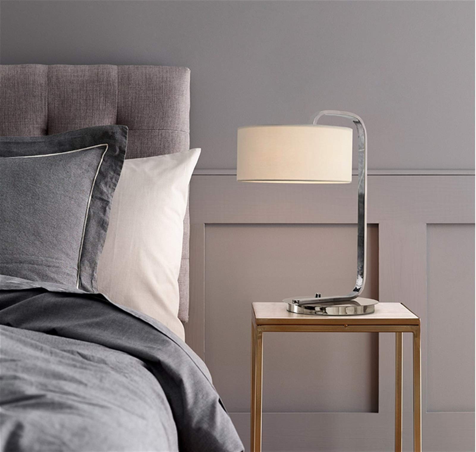 Amazon.co.jp : 電気スタンド、ブラックホワイトメタルファブリック