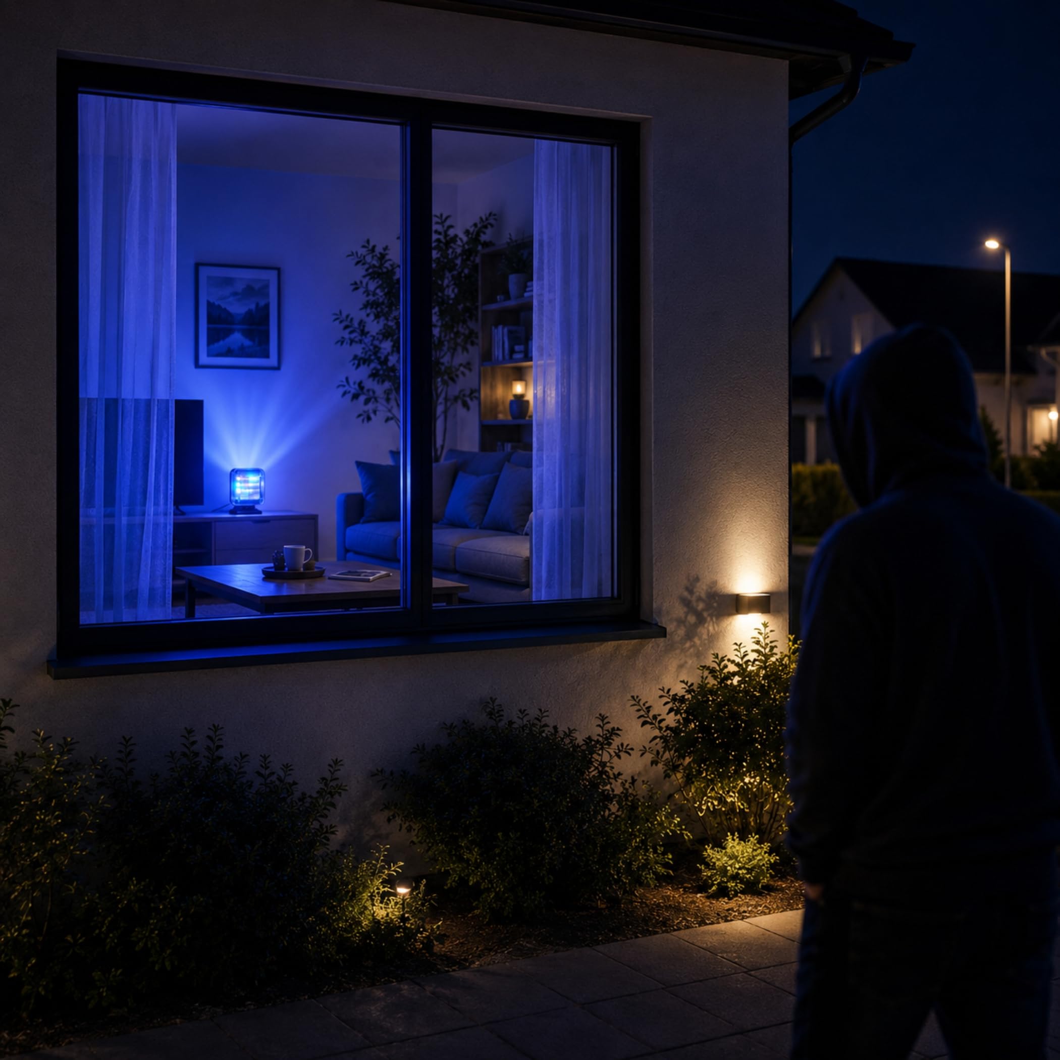 H13CS LED TV symulator – ochrona przed włamaniem i domowa ochrona z 20 bardzo jasnymi diodami LED, symulacja światła do odstraszania włamywaczy, atrapa telewizyjna 9 V/300 mW