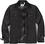 Men's Corduroy Shacket Jacket - Full Flannel Lined, Snap Button Work Utility Coat for Fall Winter