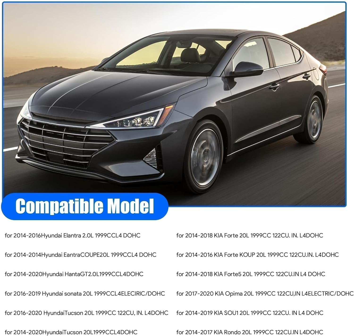 Engine Timing Chain Kit Fit for Hyundai Elantra Tucson 2014-2020 for Kia Forte 2014-2018 for Optima Hybrid 2017-2020 2.0L L4 Automotive Engine Timing Part Sets Replace 24321-2E200 24410-2E000