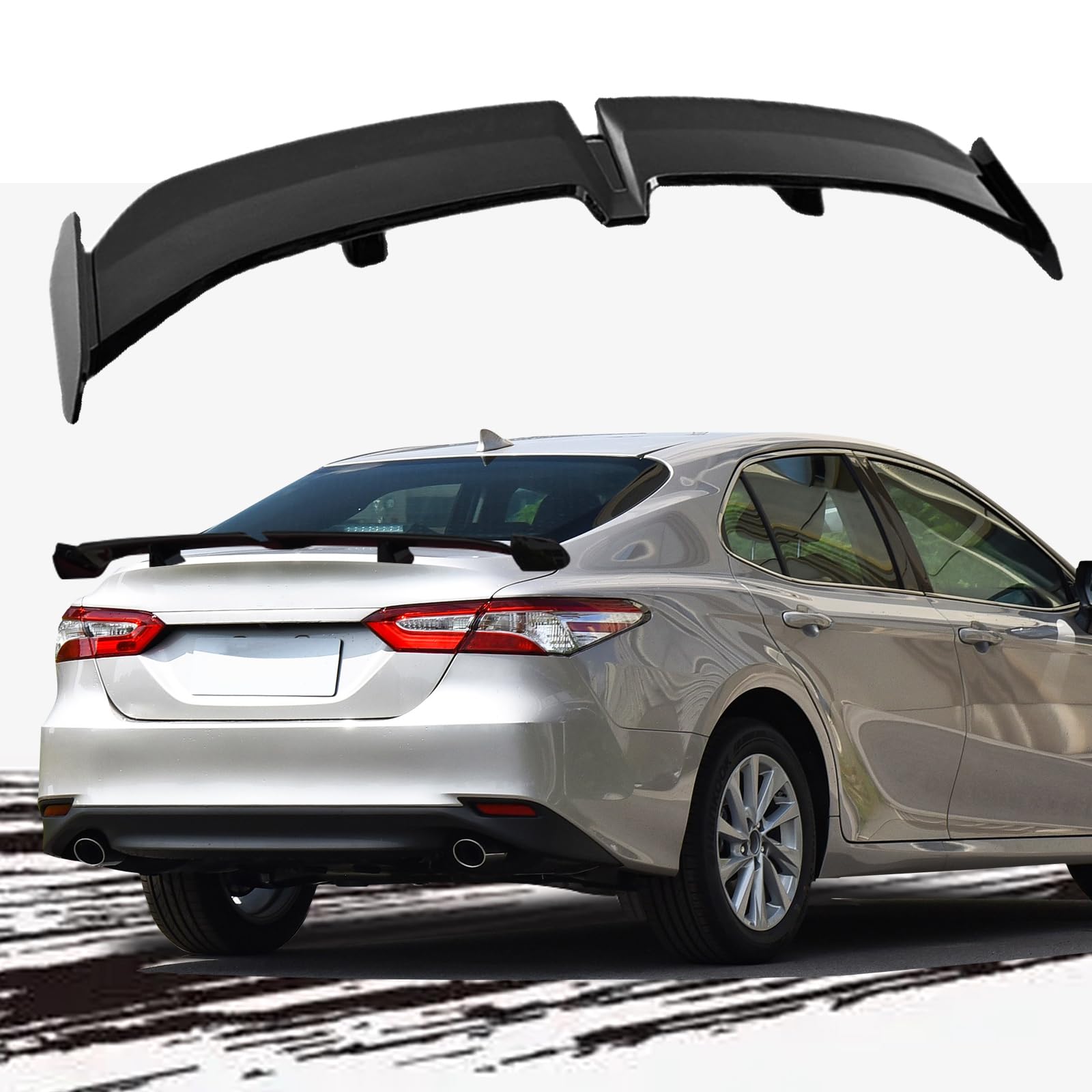 GGsmdick Universal Rear Spoiler 54 Inch ABS Racing Spoiler Wing Lightweight MG6 PRO Style Rear Spoiler Compatible with Various Car Models Hatchbacks Sedans Coupes Convertibles Sport GT