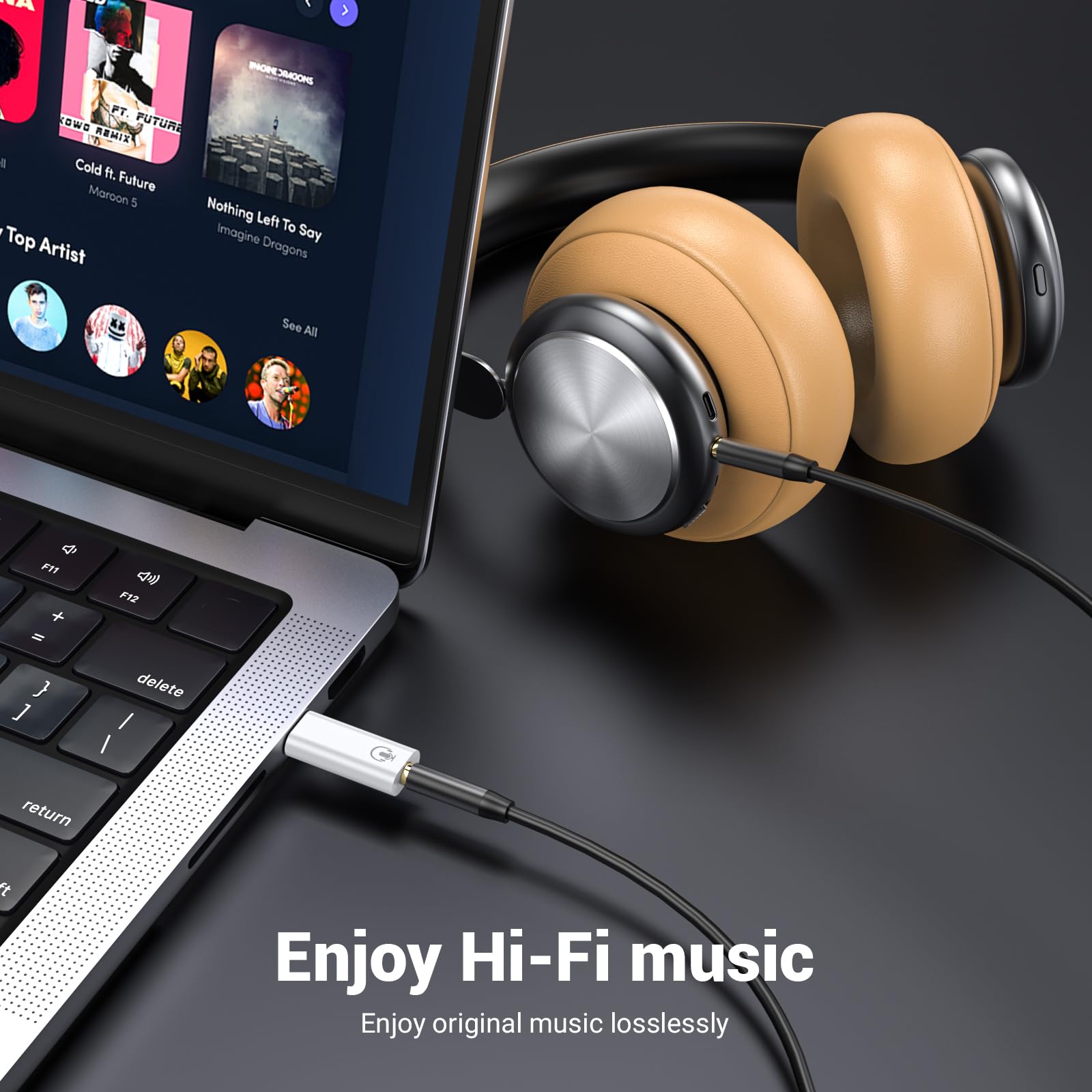Fidioto Confezione da 4 adattatori da tipo C a jack per cuffie da 3,5 mm, adattatore bianco da jack per cuffie a USB C, compatibile con iPhone 16 Plus/16 Pro Max/Samsung Galaxy/Ultra/iPad Pro/MacBook