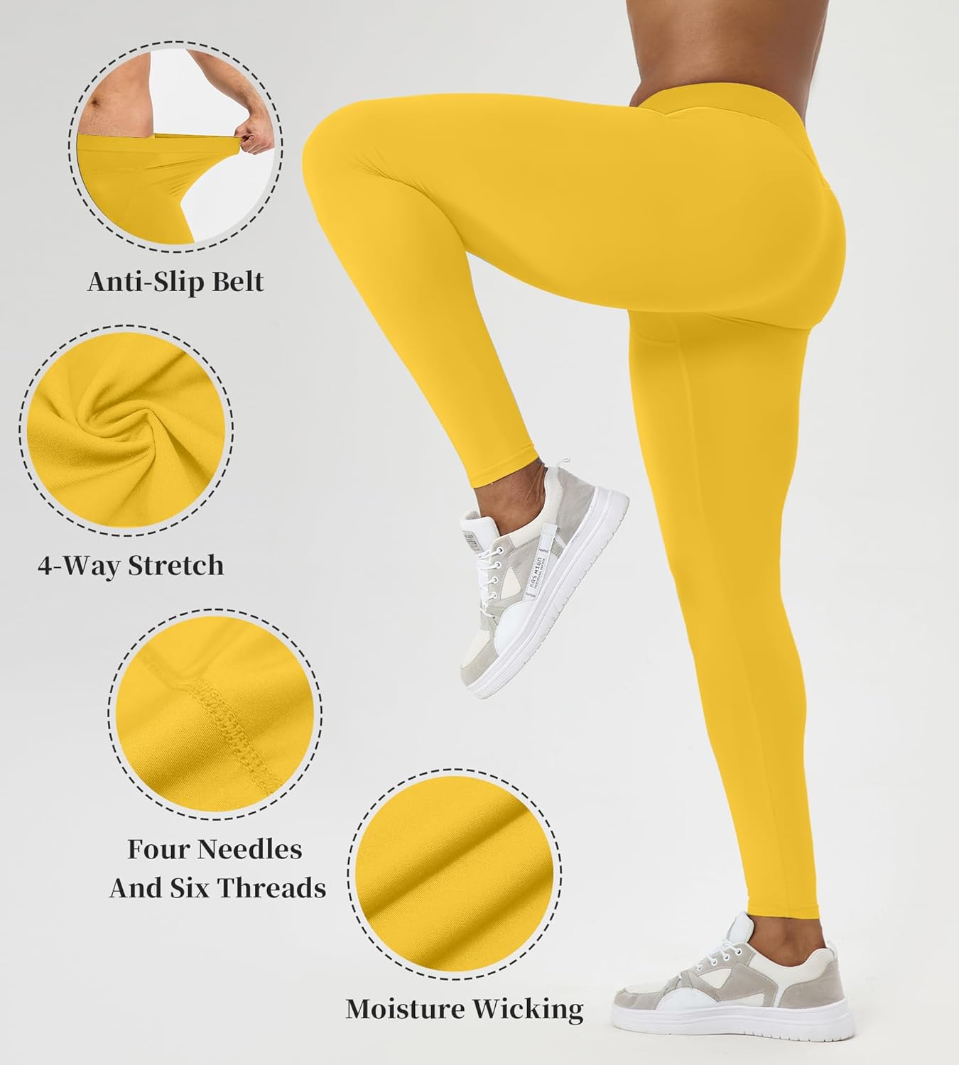 Men's Compression Pants Running Leggings,Workout Gym Football Tights Athletic Cool Dry Sports Yoga Base Layer Pants - Image 4