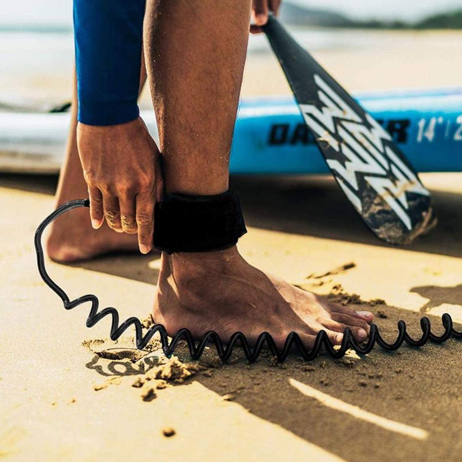 equlup Surfing Board Leash, TPU Surfboard Surf Leashes Foot Rope Safety Protection Traction Rope Strap for Bodyboard, Paddleboard, Shortboard, Longboard