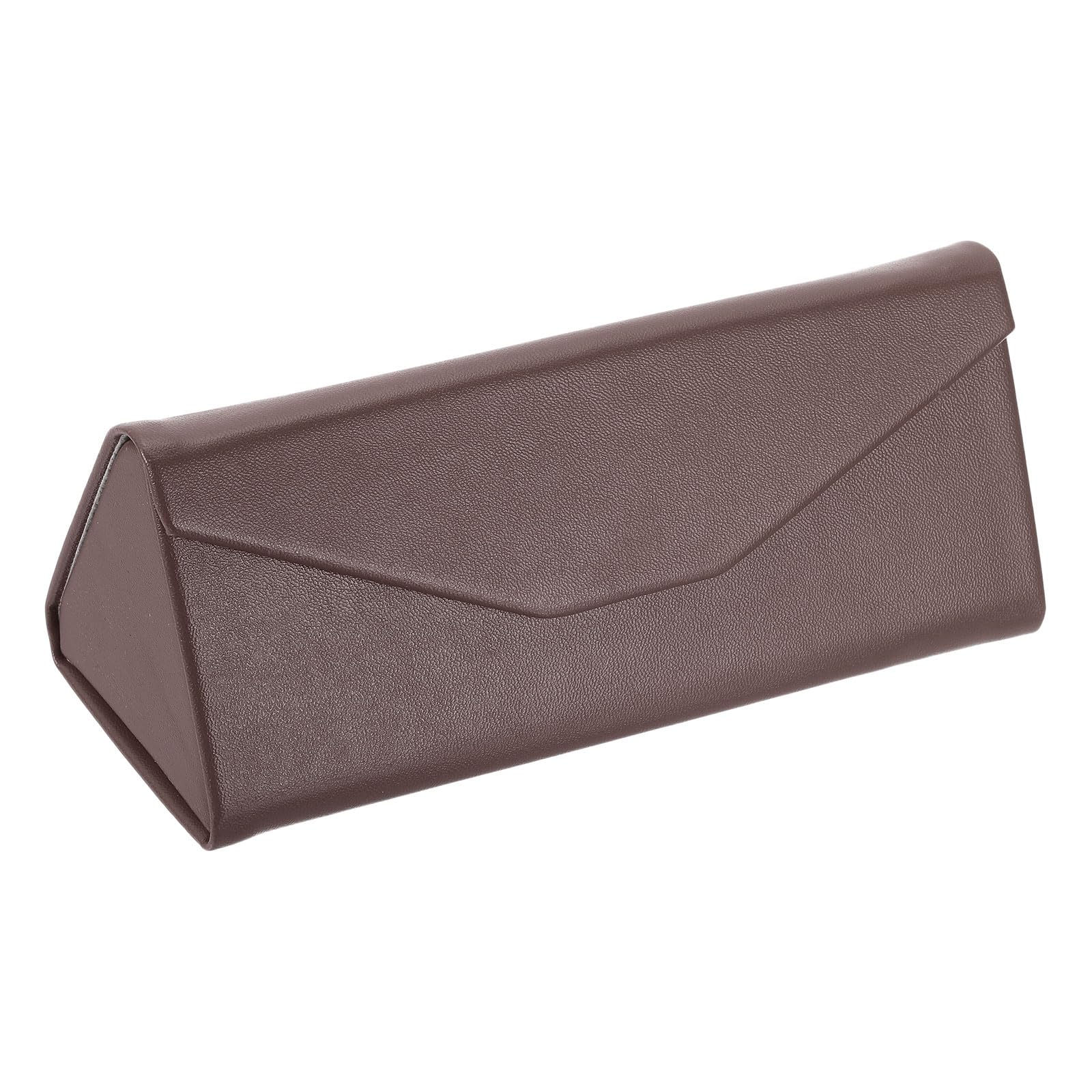 PATIKIL Foldable Glasses Case, Triangle Magnetic Sunglasses Organizer Case PU Leather Hard Eyeglass Case (1 Pcs)
