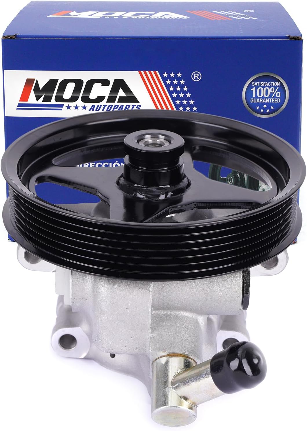 MOCA Power Steering Pump with Pulley fits For Ford 2004-2005 Crown Victoria 4.6L 281Cu. In. V8 CNG SOHC, 2006-2007 Crown Victoria 4.6L 281Cu. In. V8 FLEX SOHC, 2004-2007 Crown Victoria 4.6L