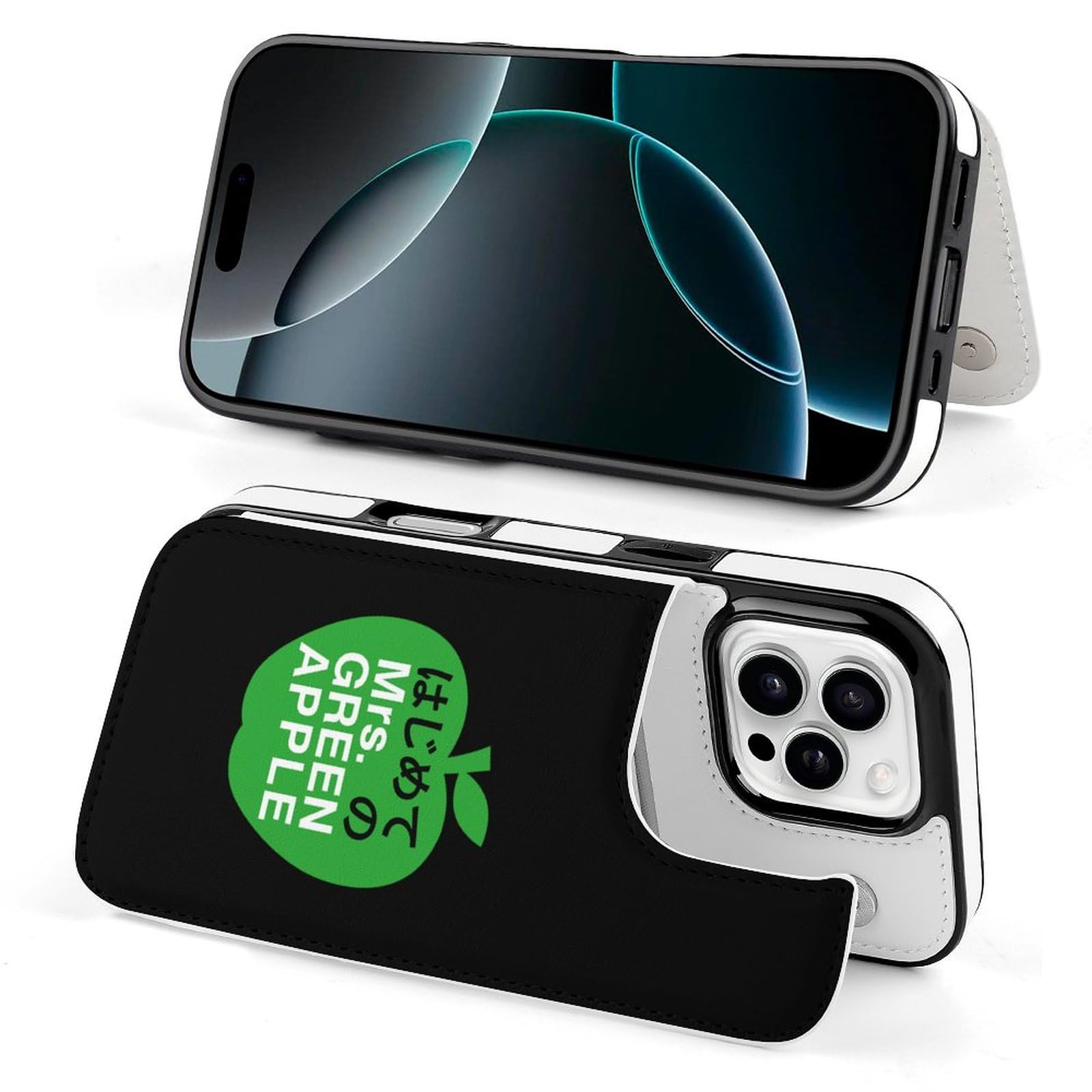 Amazon.co.jp: MGOBITY ミセスグリーンアップル iPhone16 ケース 手帳