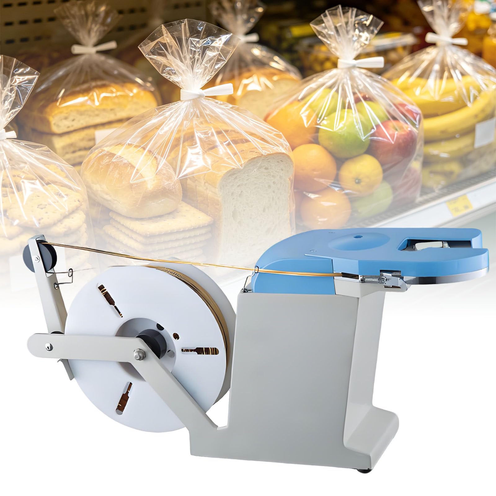 Ymnogjie Multicolor Automatic Twist Tie Machine,Gold Wire Sealing Bundling Machine,Metallic Twist Ties Wire Automatic Sealing Machine,Bag Closure Bundling Equipment For Bread,Toys