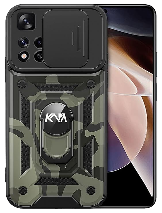 Kapa Tank Back Cover for Xiaomi 11i Hypercharge (5G), Inbuilt Ring