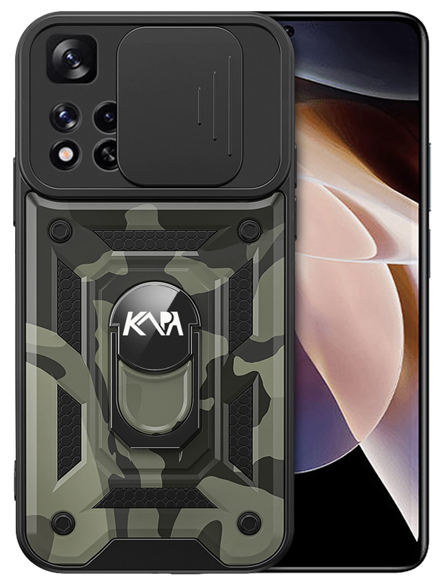 Kapa Tank Back Cover for Xiaomi 11i Hypercharge (5G), Inbuilt Ring + Slider Shockproof Lens Protection Case (Black) (B09RH3STCD) Amazon Price History, Amazon Price Tracker