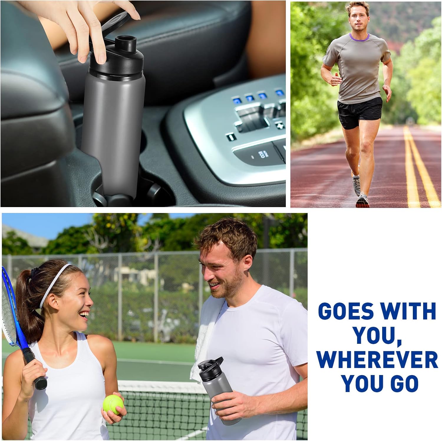 CHENGU Water Bottle Bulk 20 oz Aluminum Reusable Bottles Lightweight Snap Lid Water Cups Easy Carry Leak Proof Travel Tumbler for Gym Sports Camping Hiking Fishing - Image 5