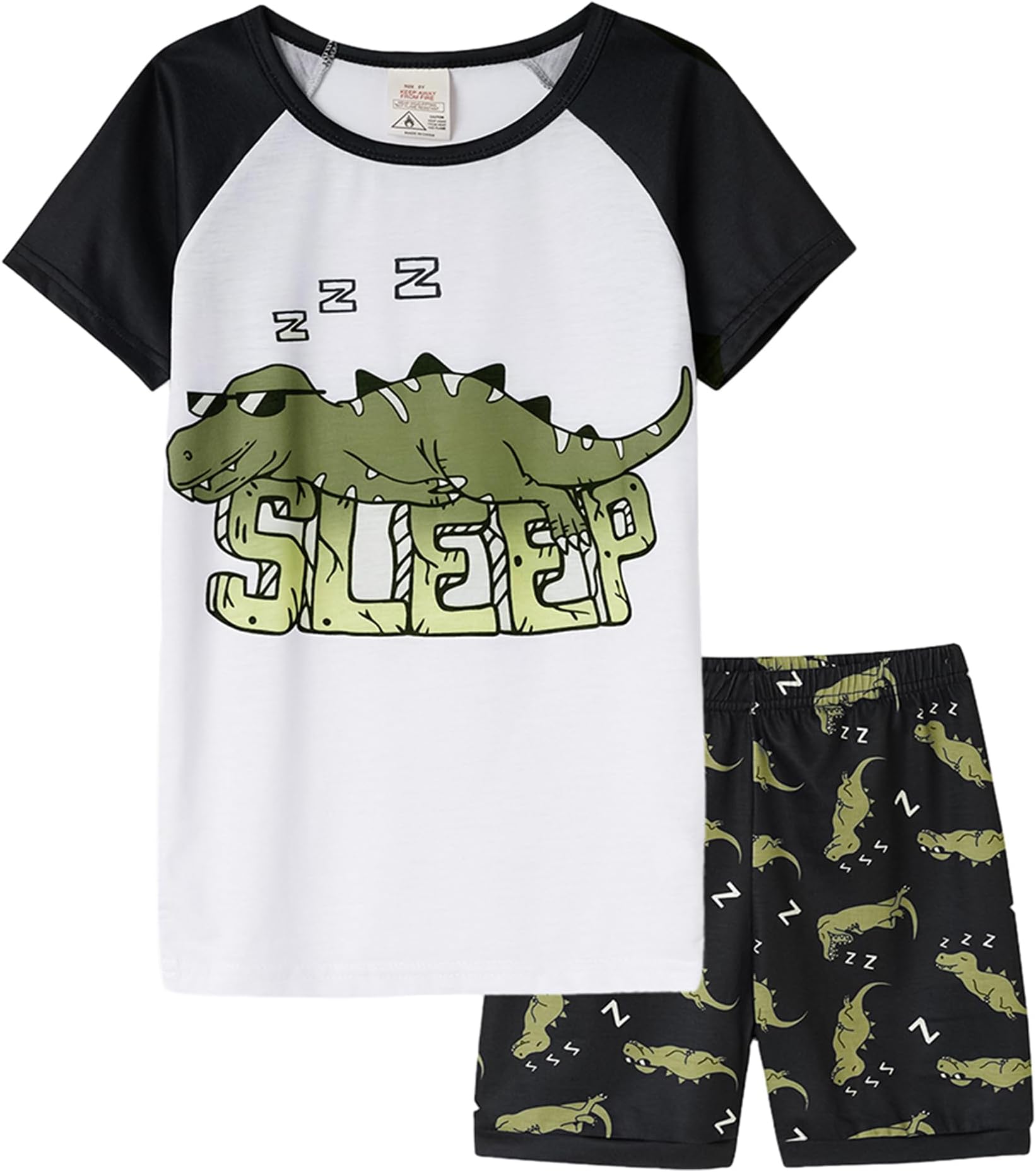 MyFavBoy's Pajamas Short Sleeve Summer Comfy Stylish Cartoon Printed 2-Piece Pj Set