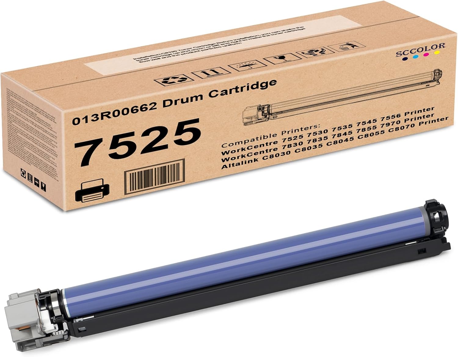 013R00662 Drum Cartridge/7525 Drum Cartridge Replacement for Xerox WorkCentre 7525 7530 7535 7545 7556 7830 7835 7845 7855 7970 EC7836 EC7856 EC8036 EC8056 AltaLink C8030 C8035 C8045 C8055 Printer