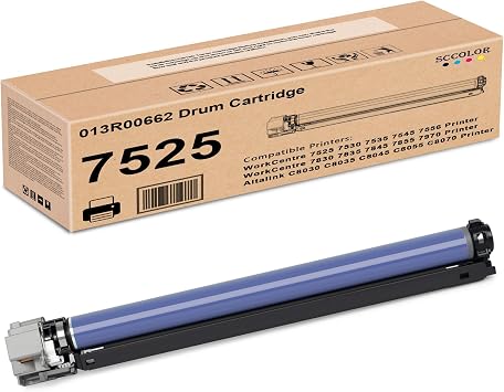 013R00662 Drum Cartridge/7525 Drum Cartridge Replacement for Xerox WorkCentre 7525 7530 7535 7545 7556 7830 7835 7845 7855 7970 EC7836 EC7856 EC8036 EC8056 AltaLink C8030 C8035 C8045 C8055 Printer