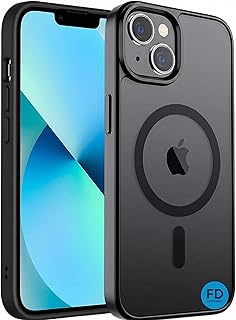 Capa Magnética para iPhone 13 Capinha Slim Case Magnética Translucida Matte Anti-Amarelamento Preta