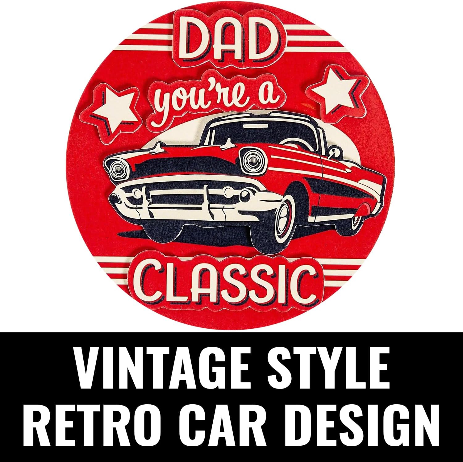 Fun Express Father’s Day Classic Car Magnet Foam Craft Kit - Creative DIY Craft Decorations & Family Fun - Perfect for Kids Craft Lovers & Personalizing Gifts - Makes 12 Pieces