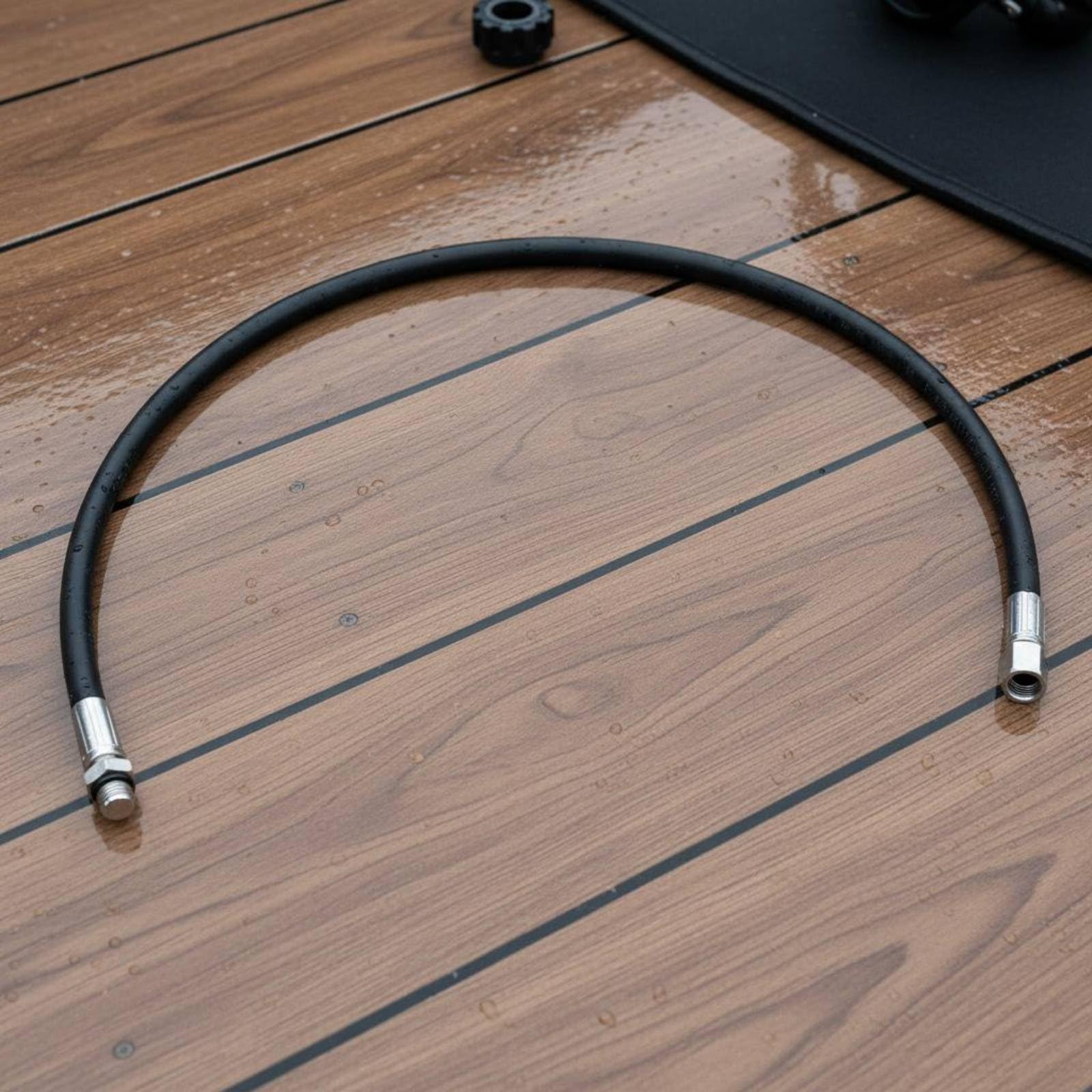 Tubo Regolatore Subacqueo Tubo Gonfiatore Bassa Pressione Frusta Trecciata Tubi Immersione Frusta Manometro Struttura Flessibile Anti-piega Pressione, Bianco, Hp Rubber 22CM