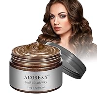 Vista 13 de Cera temporal azul para el cabello, crema de barro para peinado instantáneo de 4.23 onzas, material de cera natural para colorear el cabello, tinte