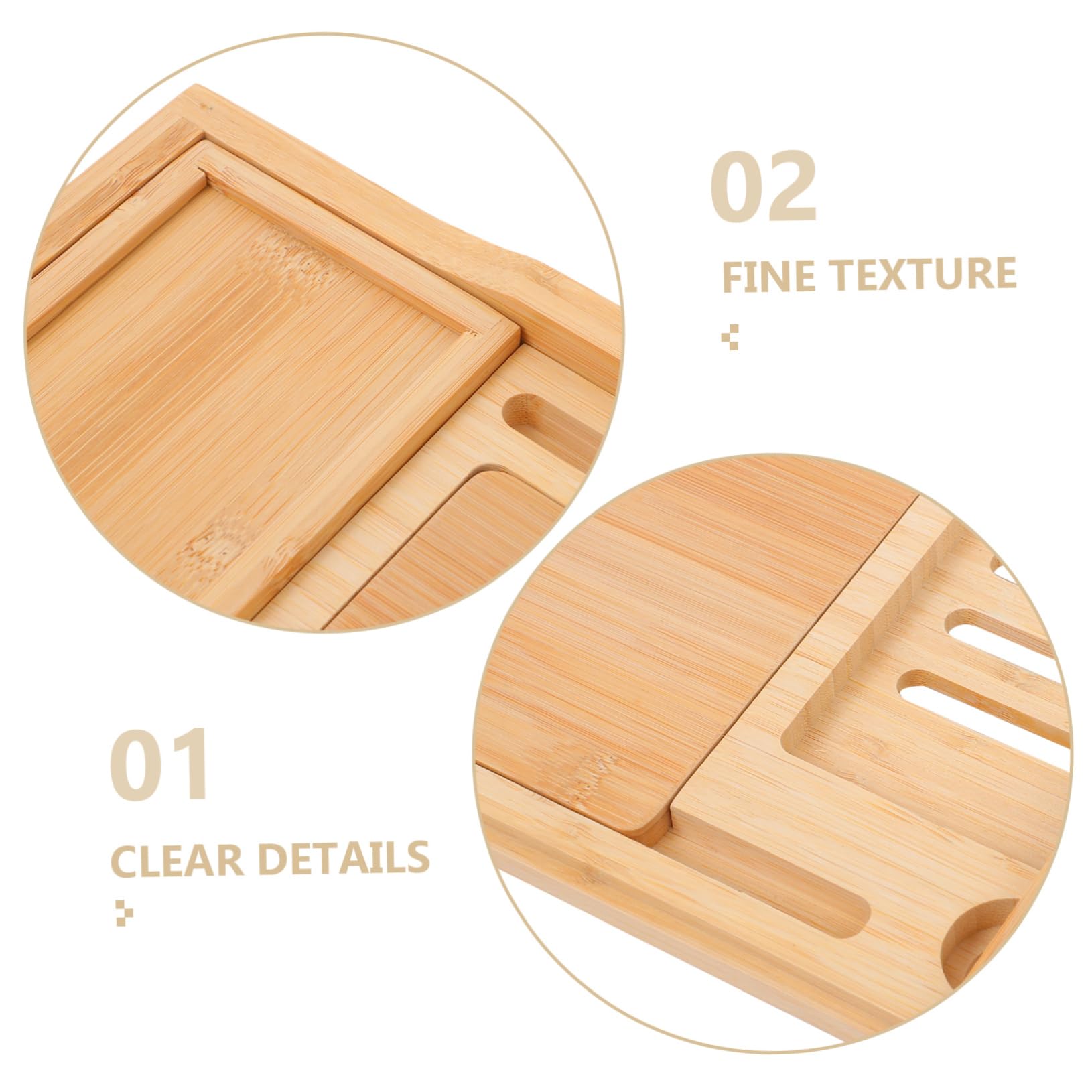 Plateau de Baignoire Réglable en Bambou, Support de Bain Multifonction