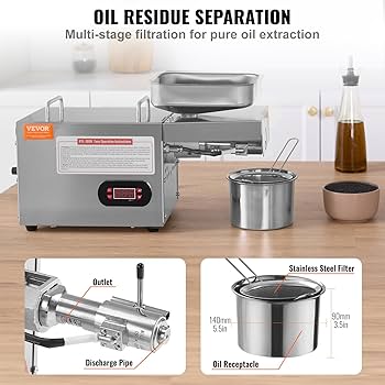 VEVOR Electric Oil Press Machine, 850W Stainless Steel Oil