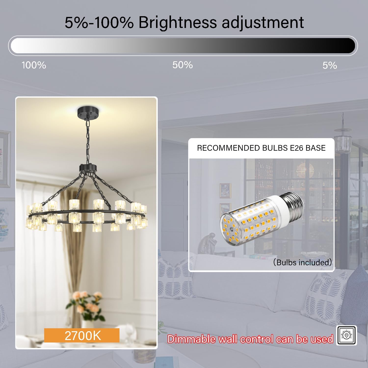 Black Wagon Wheel Chandeliers Modern 32-Lights Black Round Chandelier Crystal Chandeliers for Dining Room,Living Room Vintage Chandelier for Foyer Hallway