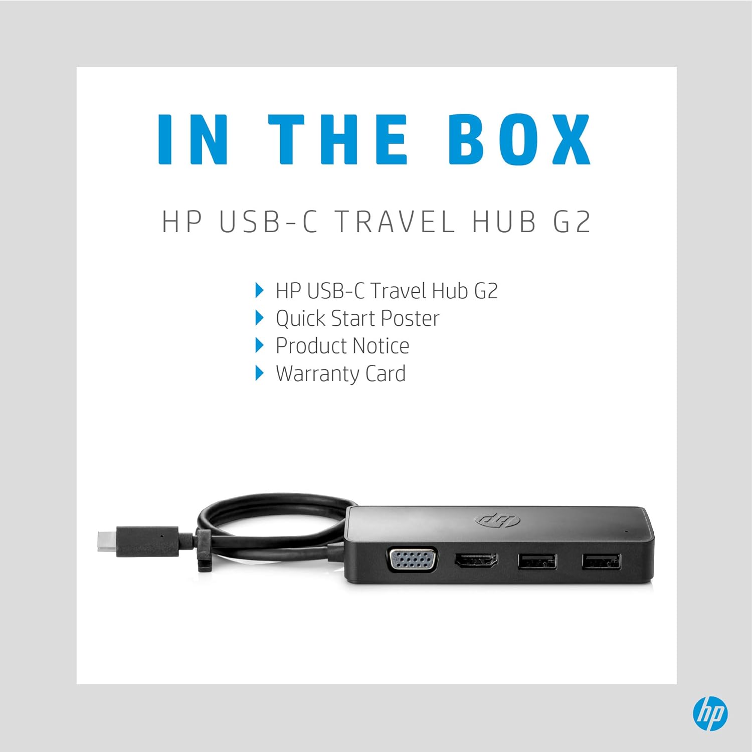 HP USB-C® Travel Hub G2 - Multi Port Dongle for Charging, Accessories, and Connecting an Extra Display - HDMI, VGA, and Two USB-A 3.0 Ports - Scalable Power with 45W, 65W, or 90W Adapter image 4 of 4 B08ML1B7LJ